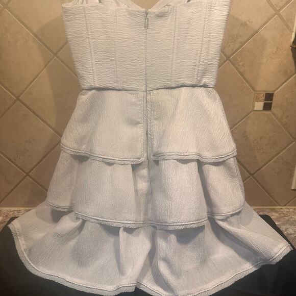 BCBGMaxAzria White Mini Dress Sweetheart Spaghetti Strap - Picture 7 of 7